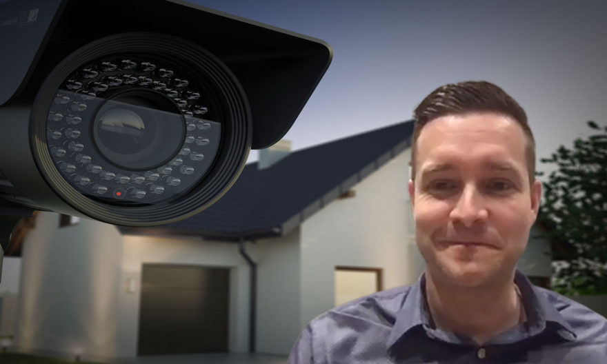 Security camera and house