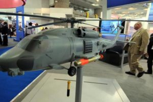A scale model of the MH-60R Seahawk Multi Mission Helicopter at the Defexpo10—6th Interntional Land and Naval Defence Systems Exhibition at Pragati Maidan in New Delhi on 16, February. 2010.