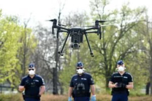 Police agencies are using drones to enforce stay-at-home orders, raising concerns among civil rights groups