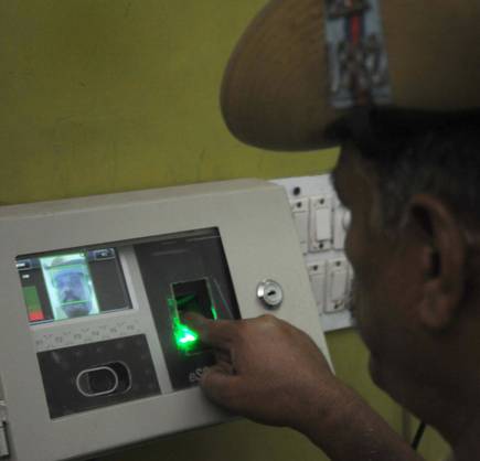 cops equipped with electronic gadgets